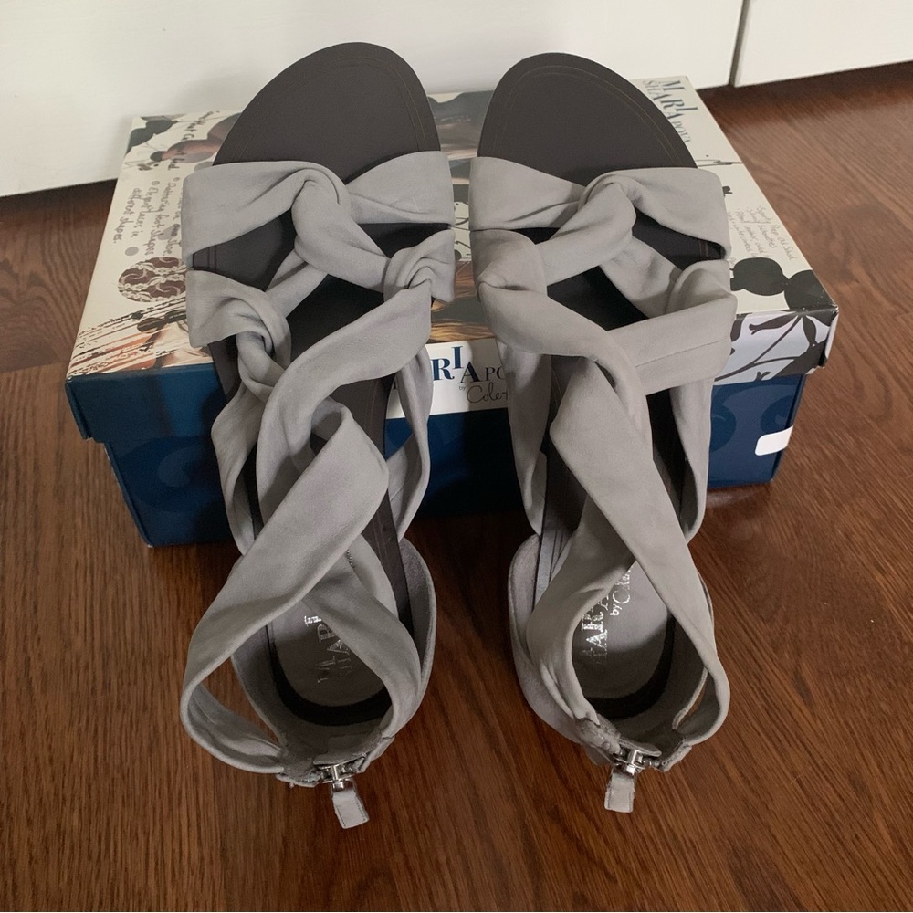 NEW Cole Haan Gray Suede Leather Sandals, Women’s 8.5 - Picture 6 of 8